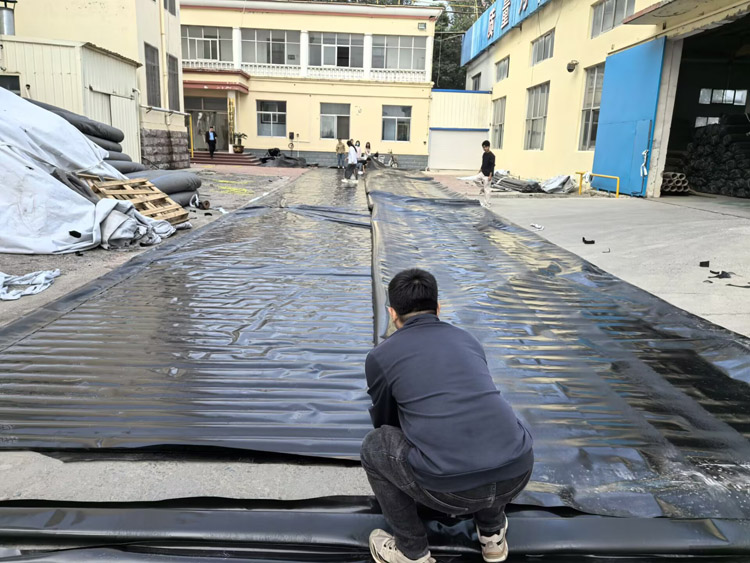 用HDPE土工膜對工廠院內路面進行路面防水改造